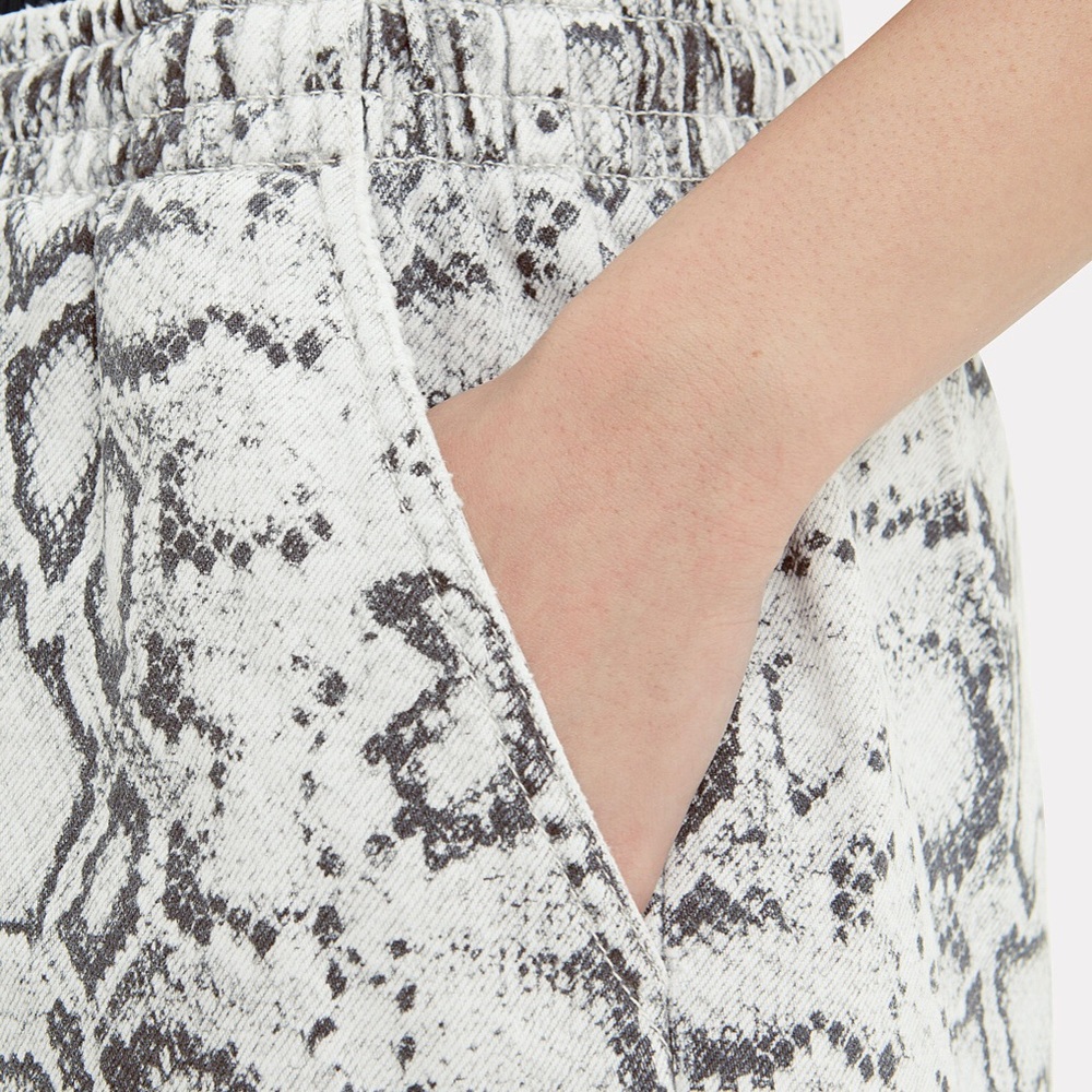 Alexander Wang Denim Python Print Jogger Shorts - image 4